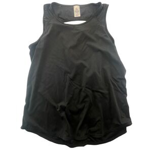 Member's Mark Ladies Everyday Black Perforated Tank Top Sleeveless Activewear M